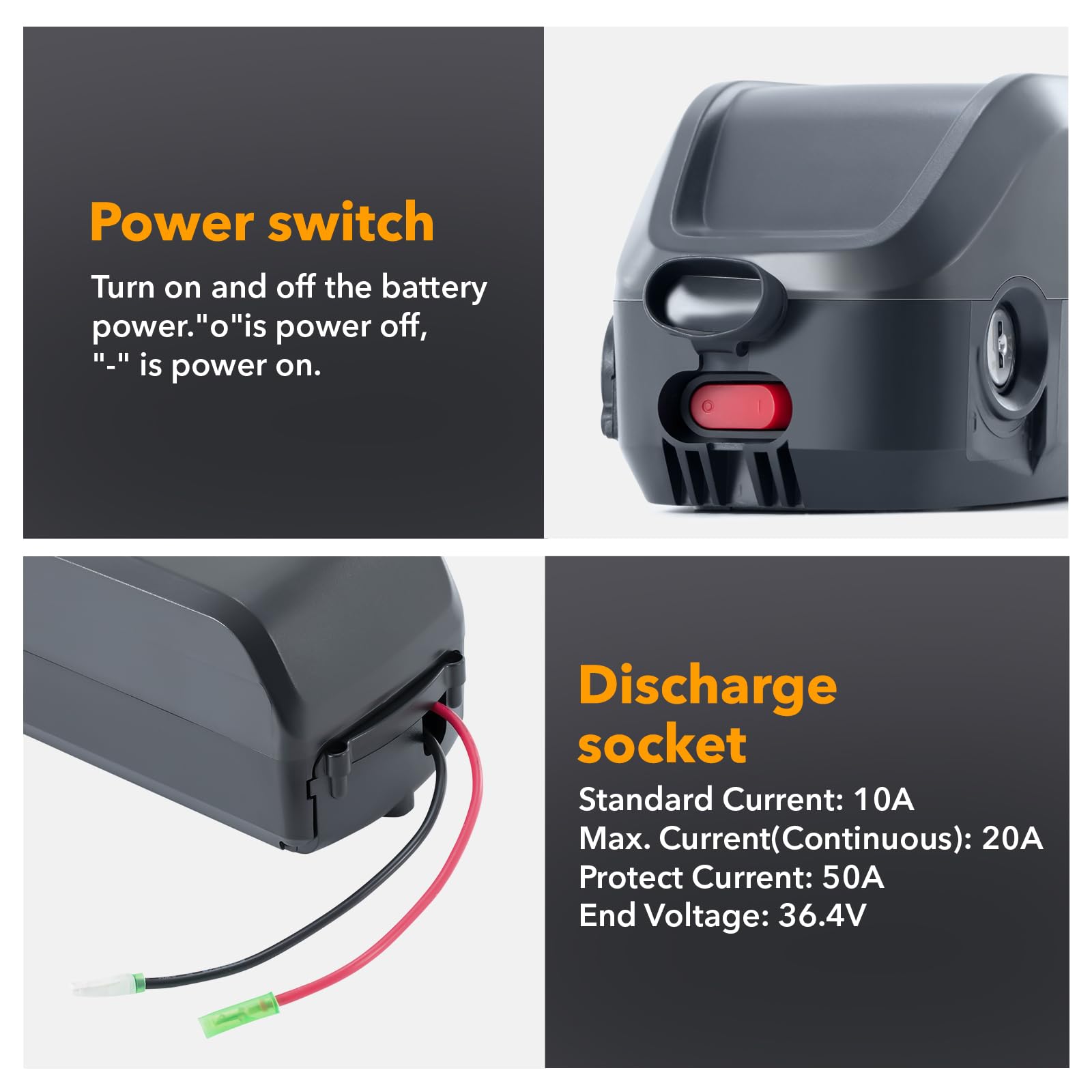 Amazon.com : YS YOSE POWER 48V Ebike Battery Compatible with